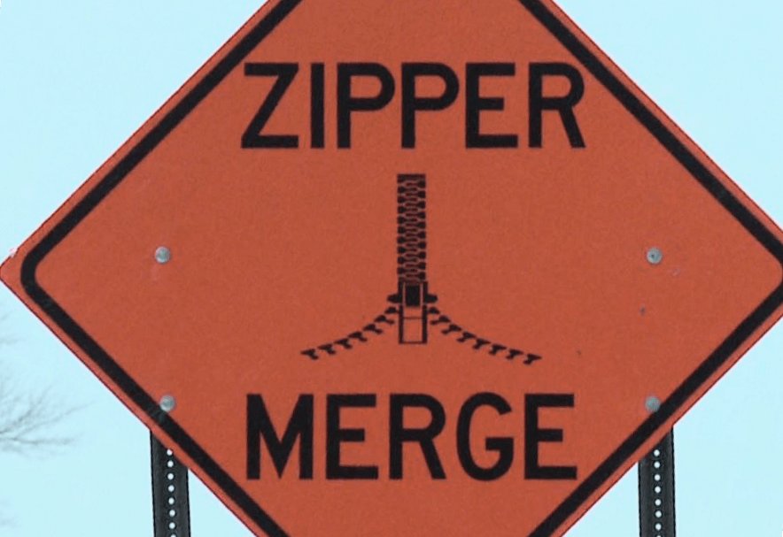 TimHannonMD's tweet photo. @MichiganDOT @migovernment @GovWhitmer drove 131 South today- really happy to see zipper merge signs in cone zones! Having gone through this transition in Indiana, it is VERY helpful to have signs well ahead of the merge to encourage/ educate drivers. Great job! https://t.co/LE4VY7KOD1