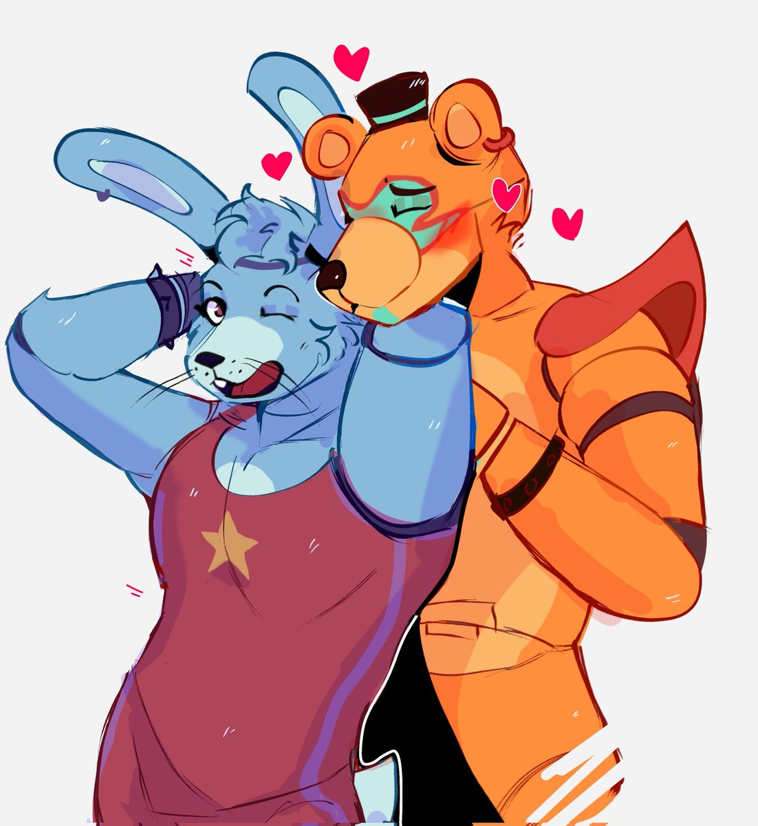 Yxrkshiree's tweet photo. bunny stretches to get kisses #freddyfnaf #fnaf https://t.co/BLMtkVtMbd