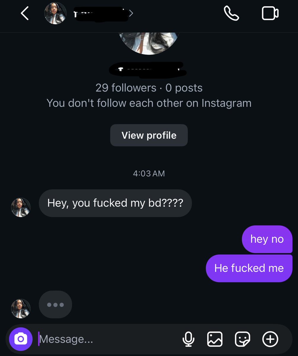 now stay out my dms