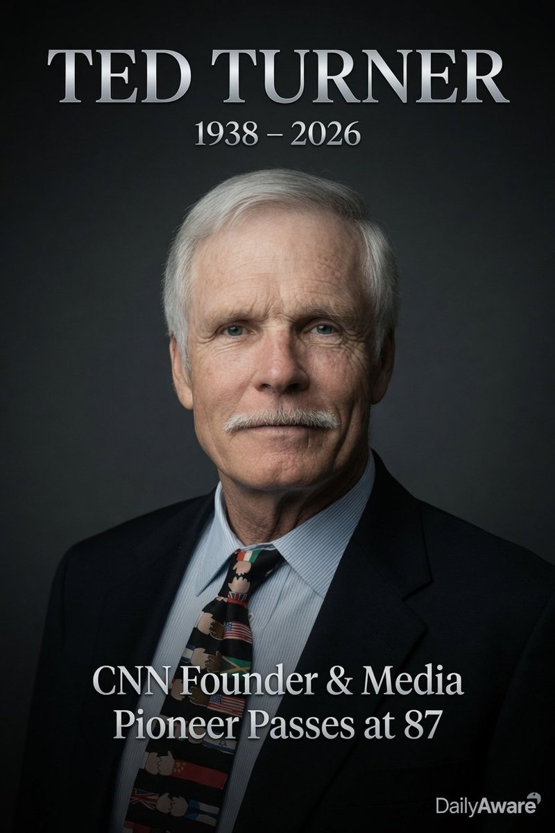 LegalPOPGo's tweet photo. Ted Turner Dies at 87: CNN Founder Leaves Behind a Lasting Legacy https://t.co/V0GX6EtT3S https://t.co/xiaeb4cRGs
