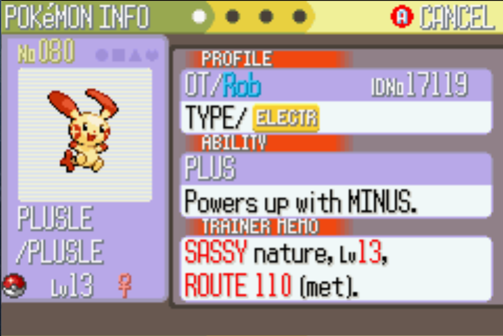 _robg700's tweet photo. ✨Shiny Plusle✨

Target acquired! So happy to finally catch this one after 9 phases and 16,158 encounters on this phase alone! I used a shiny Minum on my ruby dtq so its awesome to have the Plusle on my Sapphire dtq. ❤️ https://t.co/5CODhRlL7o