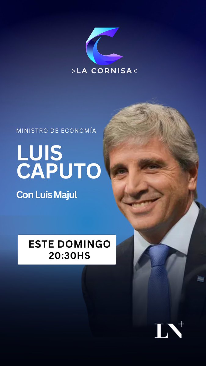 Te espero esta noche, desde las 20.30
Mano a mano con <a href="/LuisCaputoAR/">totocaputo</a>, todo sobre el Súper RIGI. 
La Cornisa en <a href="/lanacionmas/">La Nación Más</a>