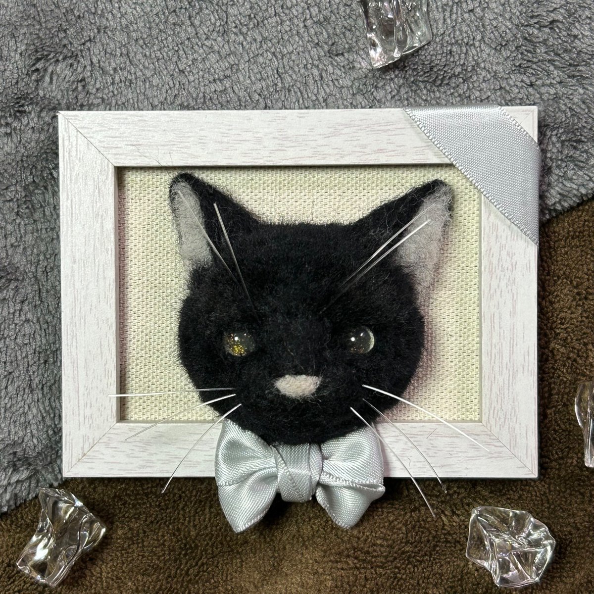 黒猫 #ハンドメイド #羊毛フェルト