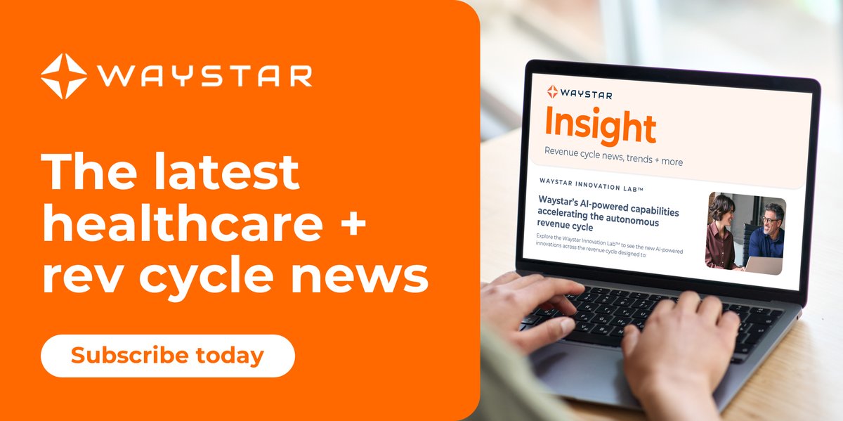 Waystar's tweet photo. Don't miss the latest RCM insights in our upcoming newsletter. This month, we'll be covering Waystar's latest AI-powered innovations, reimbursement trends in 2026, and much more. Join the list ➡️ https://t.co/40O6izay7D 
#RevenueCycle #Insights #Innovation #HealthcareAI https://t.co/B4J1QyqdP9