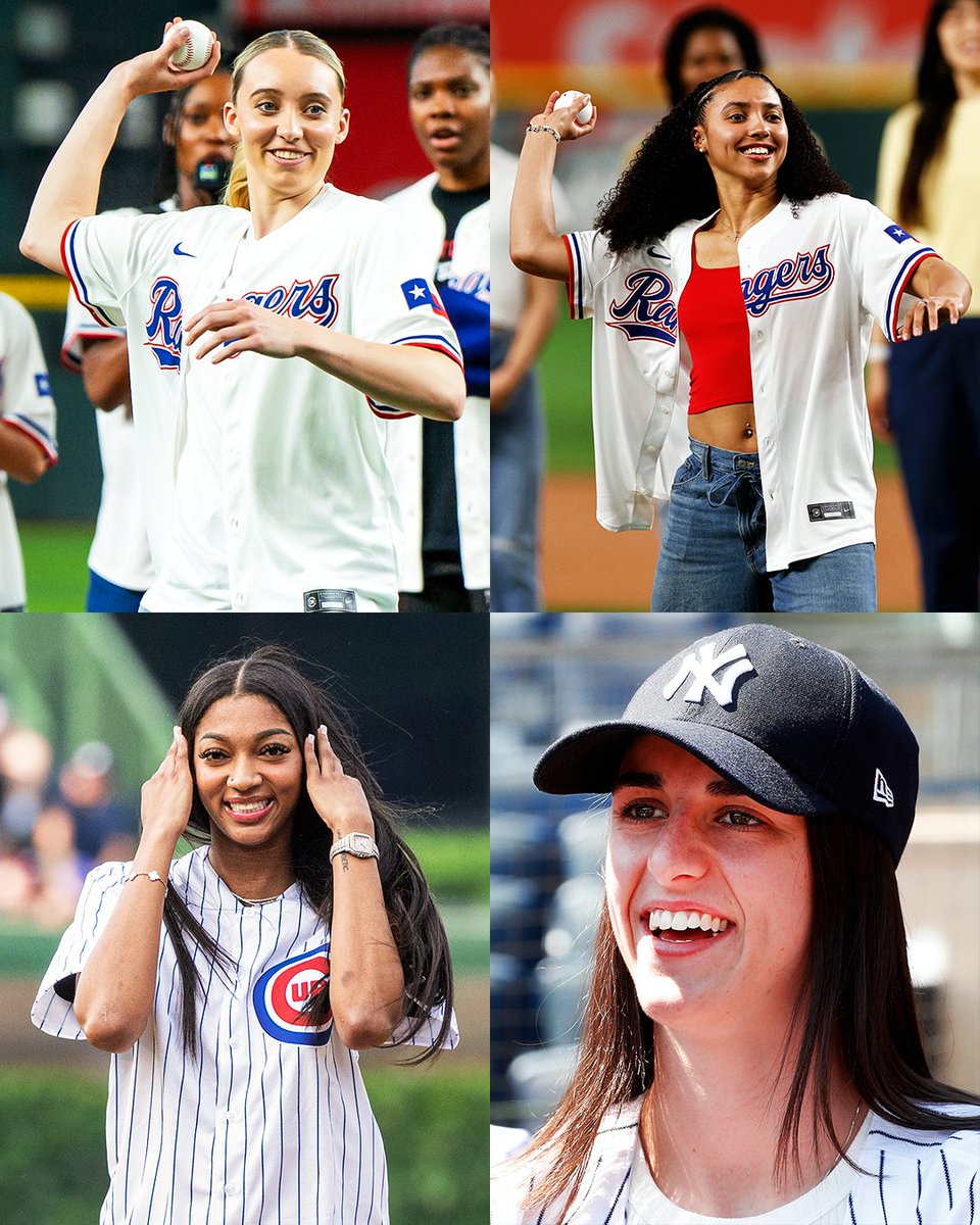 From the mound to the court, happy opening weekend <a href="/WNBA/">WNBA</a>! 🏀