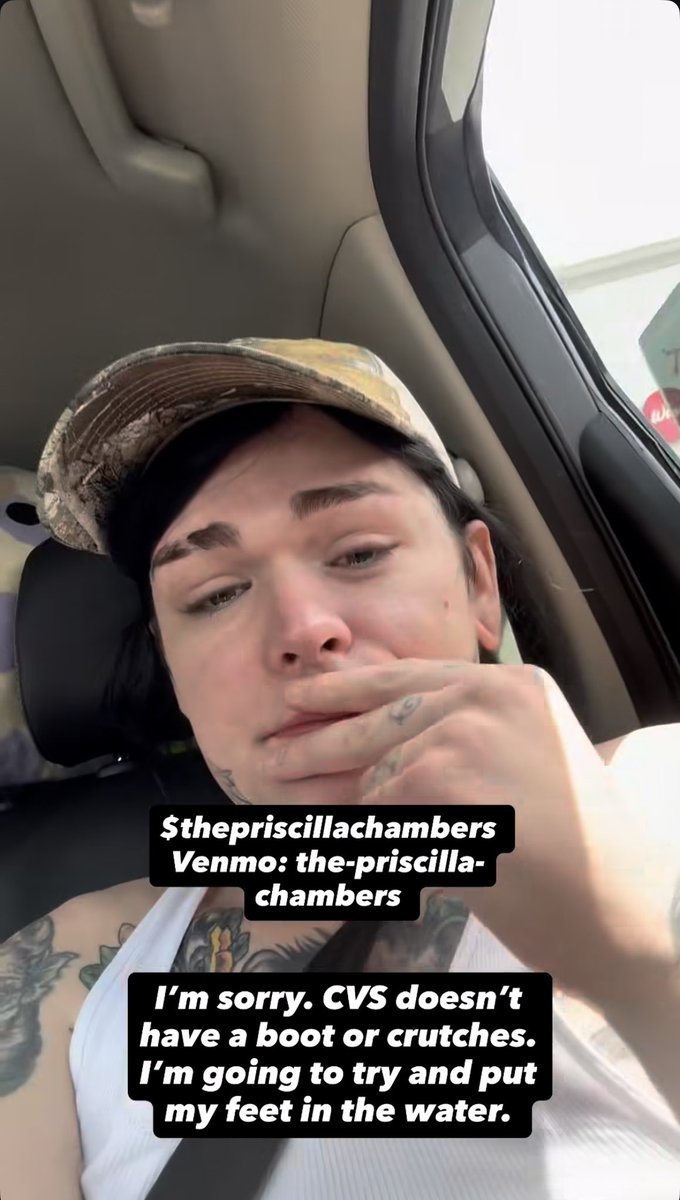 priscilla chambers was attacked last night &amp; is stranded out of town with no medical care or money. if anyone sees this &amp; can throw her even a dollar or two if you’ve ever enjoyed her art ❤️‍🩹