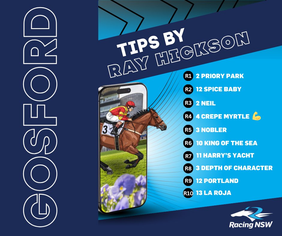 racing_nsw's tweet photo. Tips from @ray_hickson for The Coast Race Day at @gosford_races 👇 

UPDATED PREVIEW: https://t.co/uhcWee1LfV https://t.co/ijvgZlEGqd