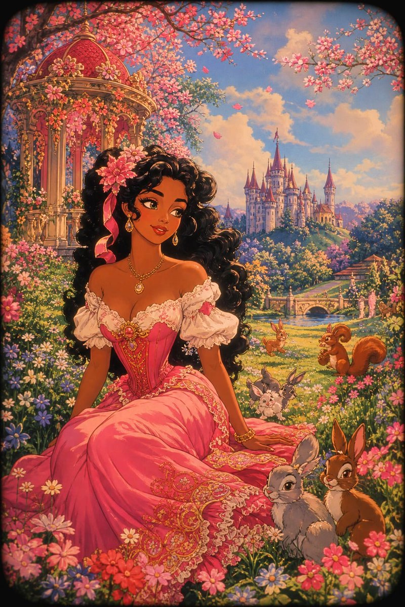 VintageVibesArt's tweet photo. Exploring more #animation styles.

"Springtime Glory"

#animated #animationstyles #illustration #digitalillustration #princess #field #flowers #wildlife #squirrels #rabbits #nature #castle #gown #elegance #spring #FridayVibes #FridayMotivation #weekendvibes https://t.co/AAEwf1MBHq