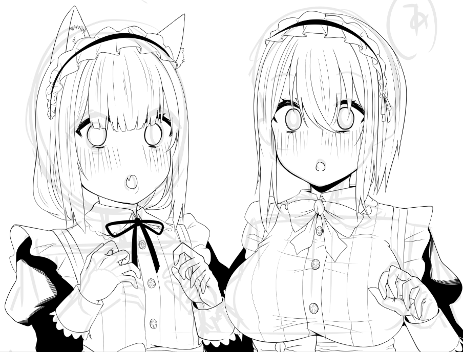 進捗～
ちょい役の子達です、ちょい役だけどちゃんとシーンもある 
