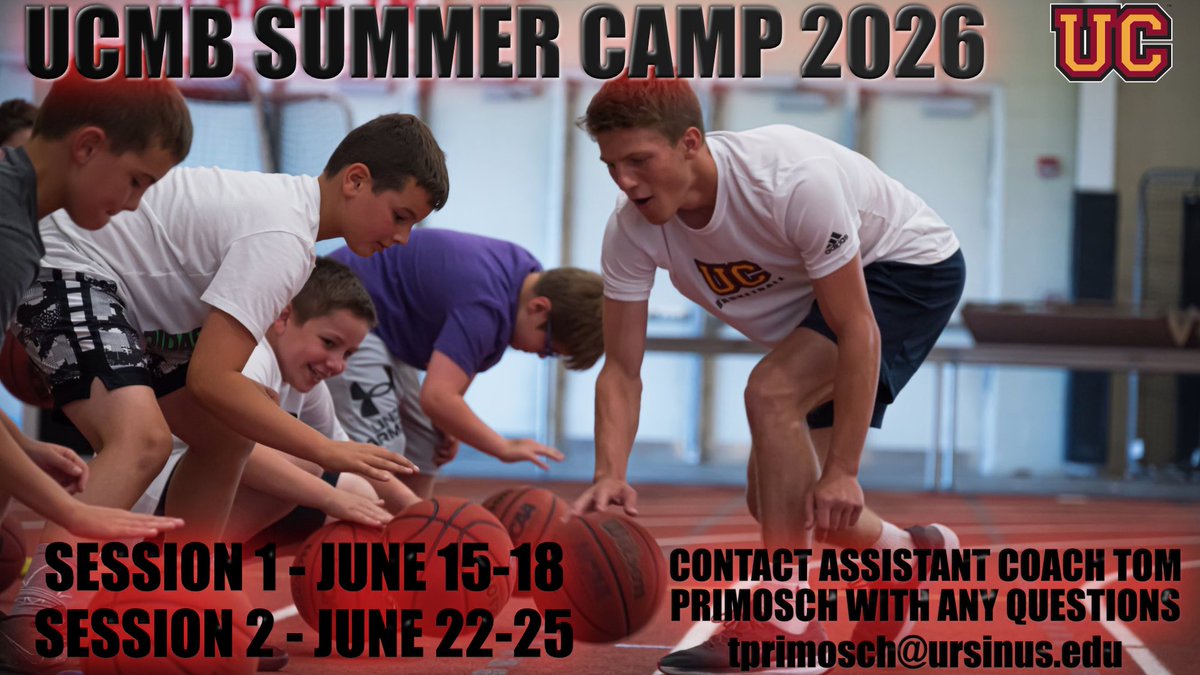 UrsinusMBB's tweet photo. Camp is getting closer, and spots are filling up fast! Come improve your skills with your favorite Ursinus Men’s Basketball players at our 2026 Summer Camps — reserve your spot today!

Use the link below for registration info!
https://t.co/Ps6MfuukUX

🐻🏀#UpTheBears https://t.co/A4qAUrOkJH
