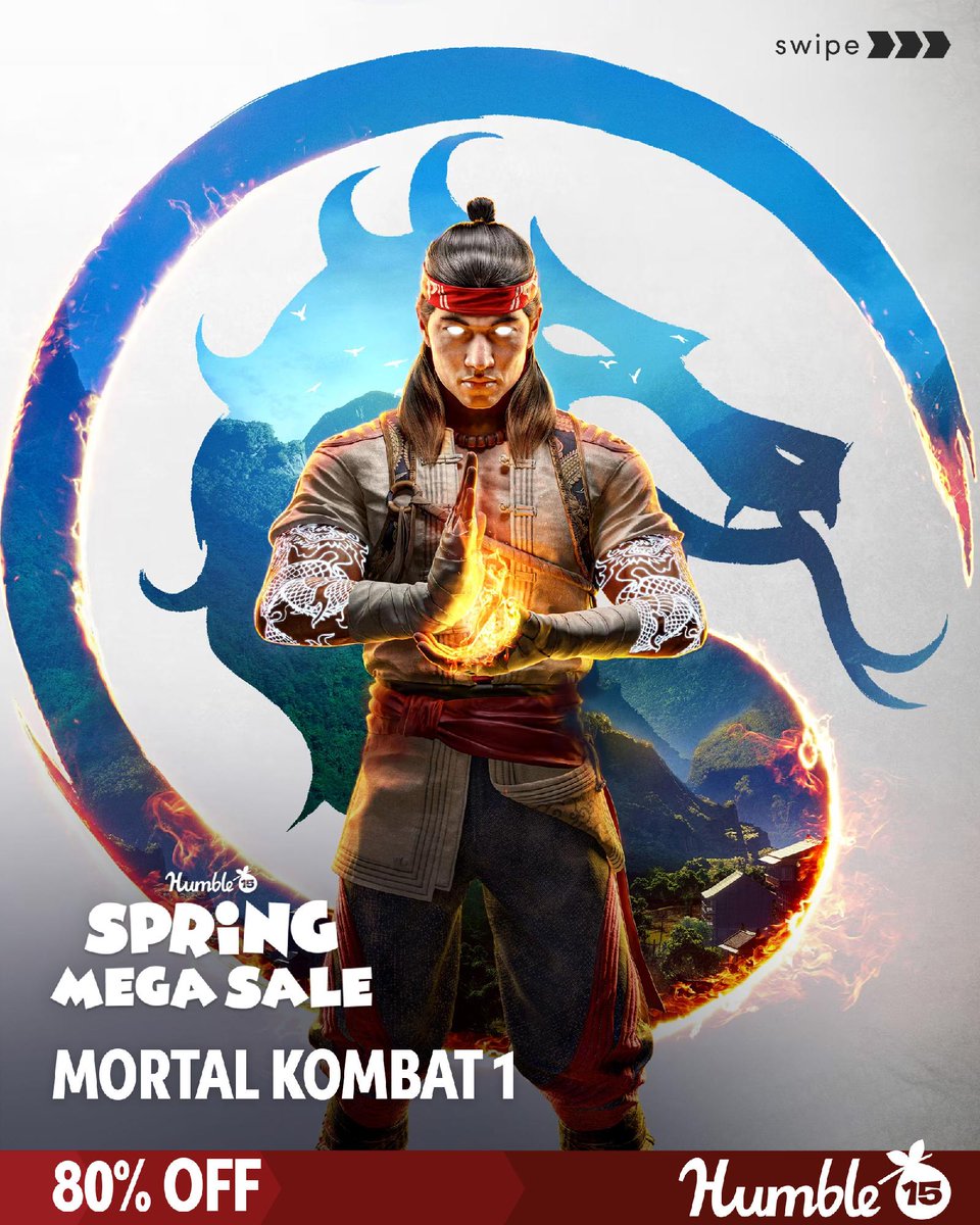 humble's tweet photo. It has begun…again! Fight through a universe reborn with Mortal Kombat 1, now 80% off during the Humble Spring Sale. https://t.co/tNsueEyAO0 https://t.co/kzU1egpvll