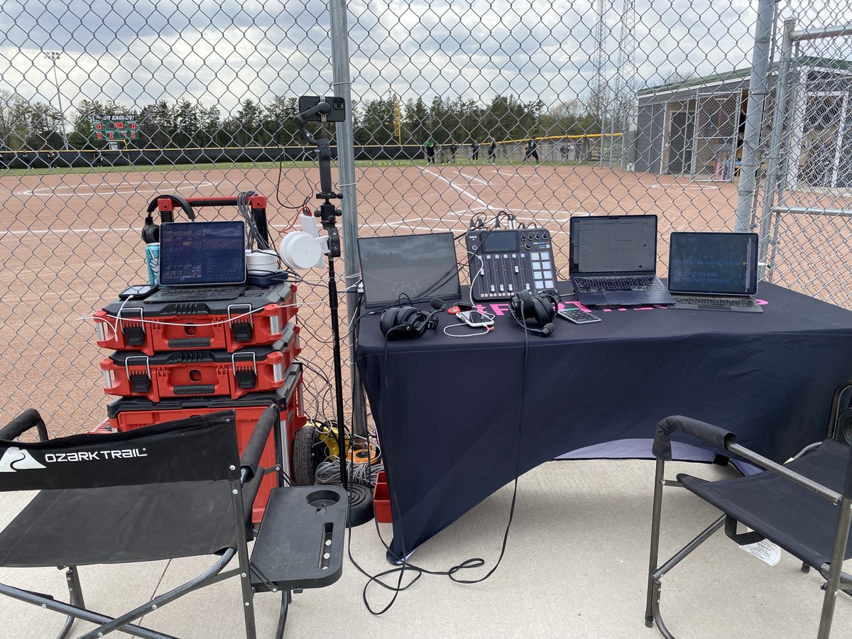 ProductionsW7's tweet photo. There’s just something special about getting to the park early.

Fresh dirt. Empty stands. Softballs popping in warmups.
And the entire W7 setup ready to roll before the players even arrive.

This is where the stories start. 🎥🥎

#ForTheGirls #PHYXTV #Built4TheGrind https://t.co/F7JoFF0YIy