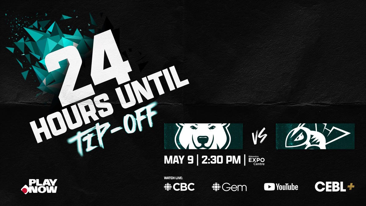 wpgseabears's tweet photo. We are under 24 hours away from taking the court for the 2026 season. 

📺 Watch live Saturday on CBC TV, CBC Gem, https://t.co/7dzSEEwGAe, YouTube and CEBL+ https://t.co/qRBLkZvddB