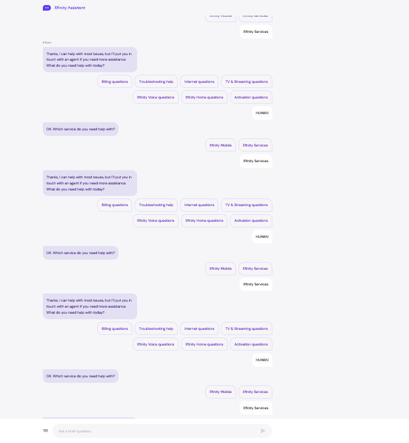 JudeFSmith's tweet photo. @Xfinity @dananessel  This should be illegal. Just trying to see the bills to see what I am being charged for. Endless circle with AI.  If one can't access the bill then one shouldn't have to pay said bill! https://t.co/kDv31faiJG