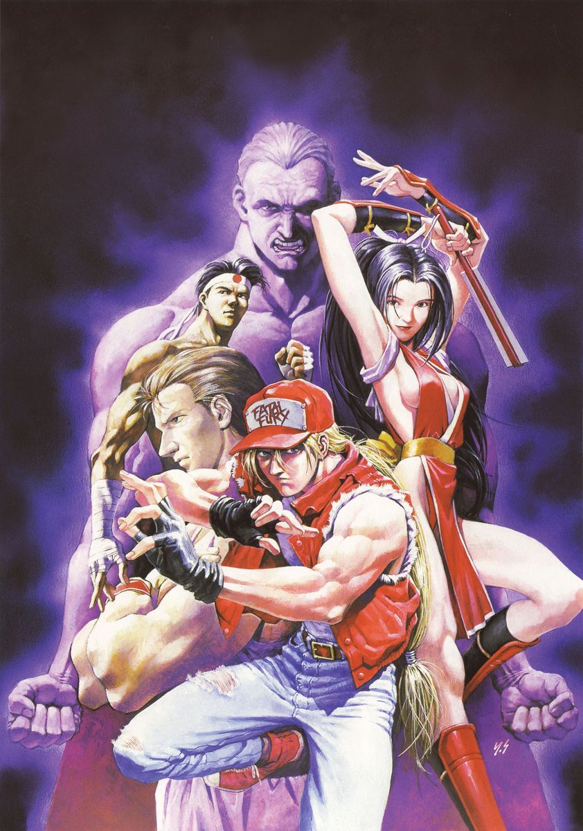 retro_anime's tweet photo. Fatal Fury artwork by Yoshiyuki Sadomoto https://t.co/0FcNC5LO3B