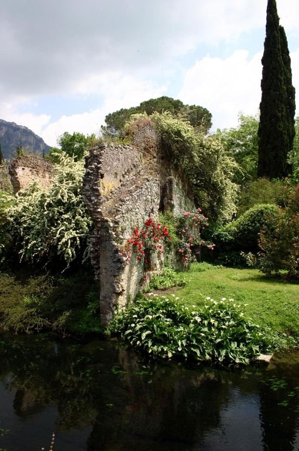 aestheticpost's tweet photo. Whispers of forgotten realms... 
Ancient stone arches rise from crystal waters, where roses and wisteria drape like silken veils over ivy-kissed ruins. Sunlight spills in golden cascades, painting a timeless dream where nature softly reclaims its secrets. https://t.co/ODZndrN47z