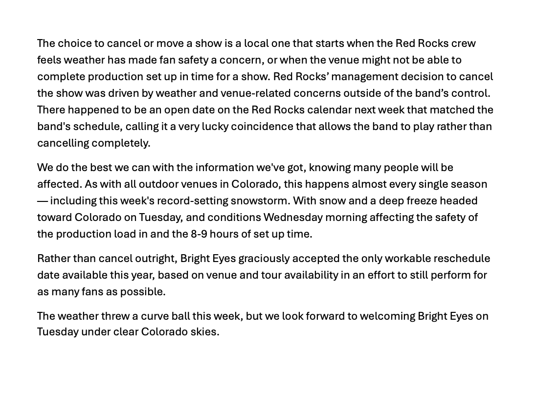Red Rocks Park & Amphitheatre tweet media
