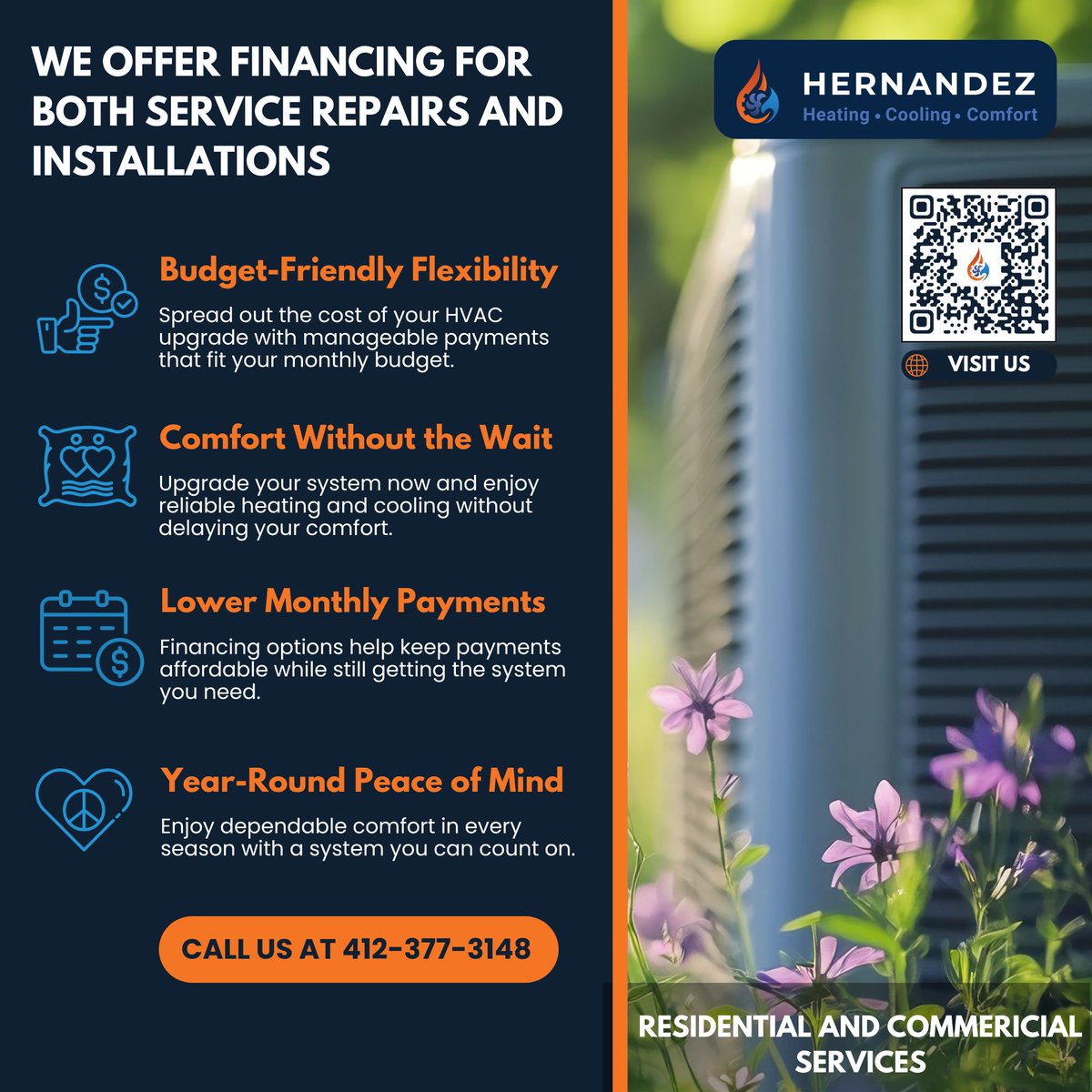 hvachernandez's tweet photo. We offer financing for both Service Repairs and Installations
#hvachernandez #hernandezhvac #hernandezheatingandcooling #airconditioners #repairs #maintenance #replacements #actuneup #installations #heatingsystems #furnacetuneups #boilers #heatpumps #minisplit #pittsburgh https://t.co/hRd1Dzu3xH