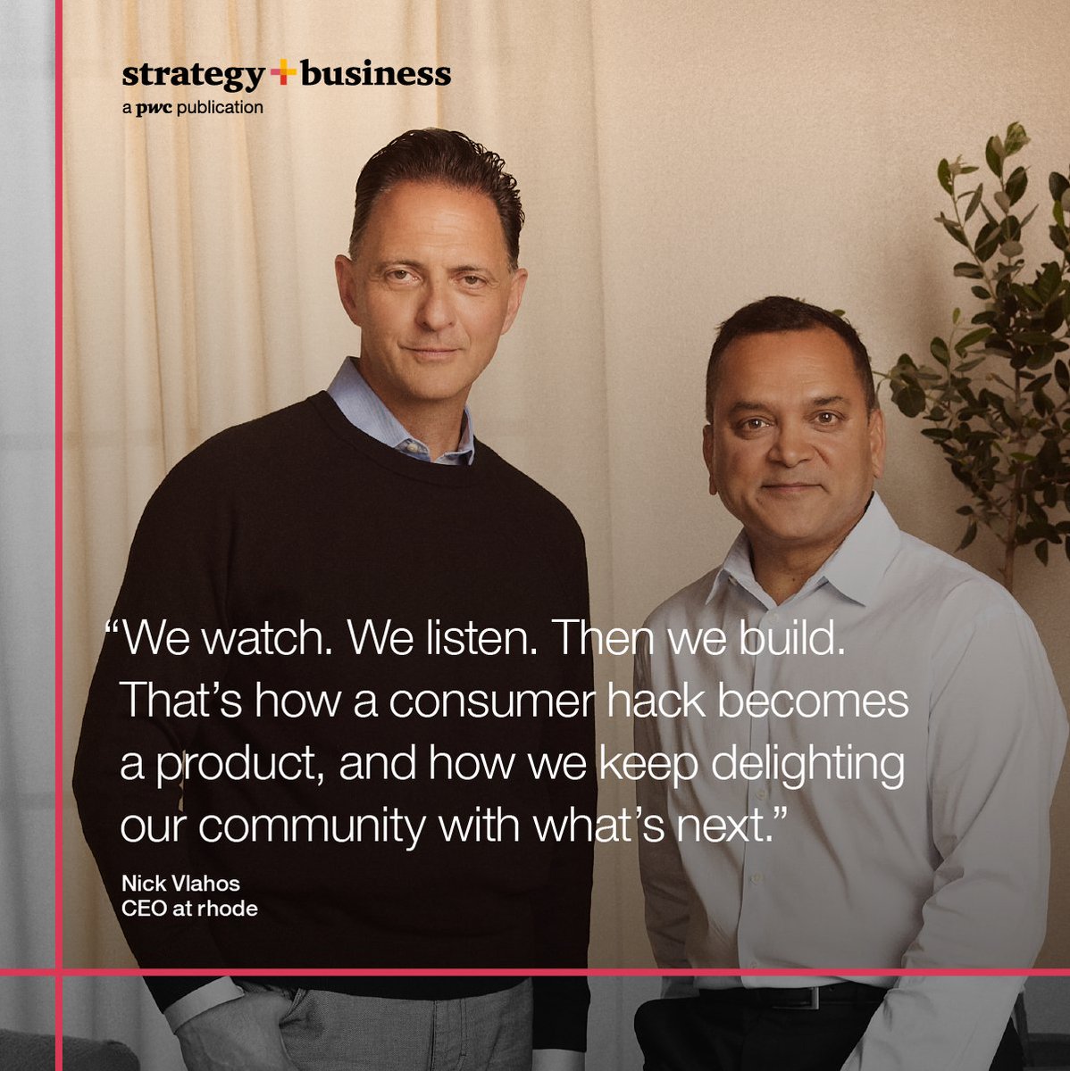 stratandbiz's tweet photo. The most successful companies stay ahead by listening more deeply, not by doing all the talking. 

Here, CEOs of @elfcosmetics and @SkincareRhode share how they’re building value for tomorrow by paying attention to what’s happening today. https://t.co/ETGWs24bu6
@PaulLeinwand https://t.co/JlCAc4qshM