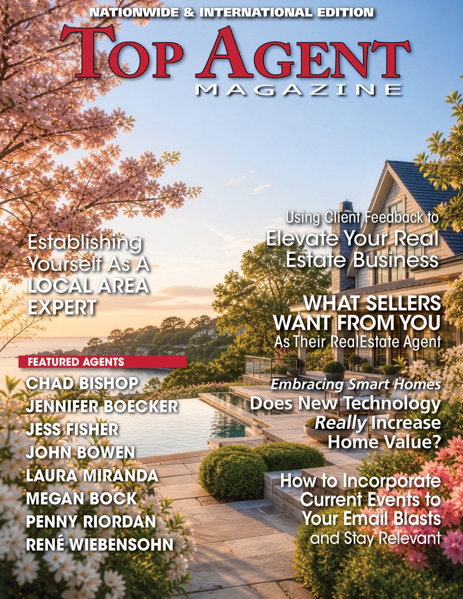 topagentmag's tweet photo. Our Nationwide & International Edition is out today!

Learn how to establish yourself as a local area expert, use client feedback to elevate your business, understand what sellers want from their agent, and more in the latest issue of Top Agent Magazine.

Read the full edition here:
https://t.co/KQImF3Jv1L
#TopAgentMagazine #RealEstateAgents #RealEstateMarketing #TopAgents #RealEstateSuccess
