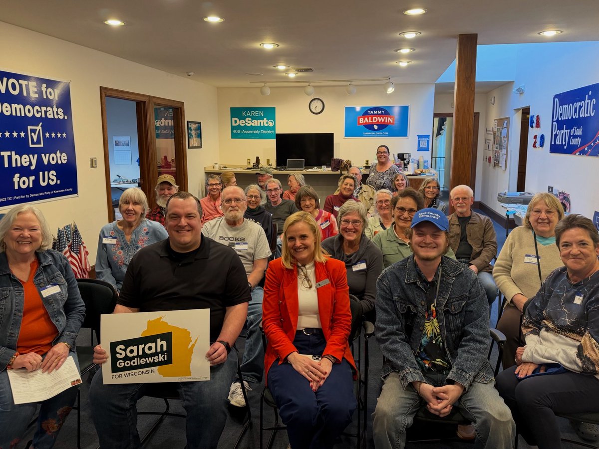 The Sauk County Dems helped flip SEVEN formerly conservative county board seats this April! 

This is exactly the kind of energy Democrats need going into November!