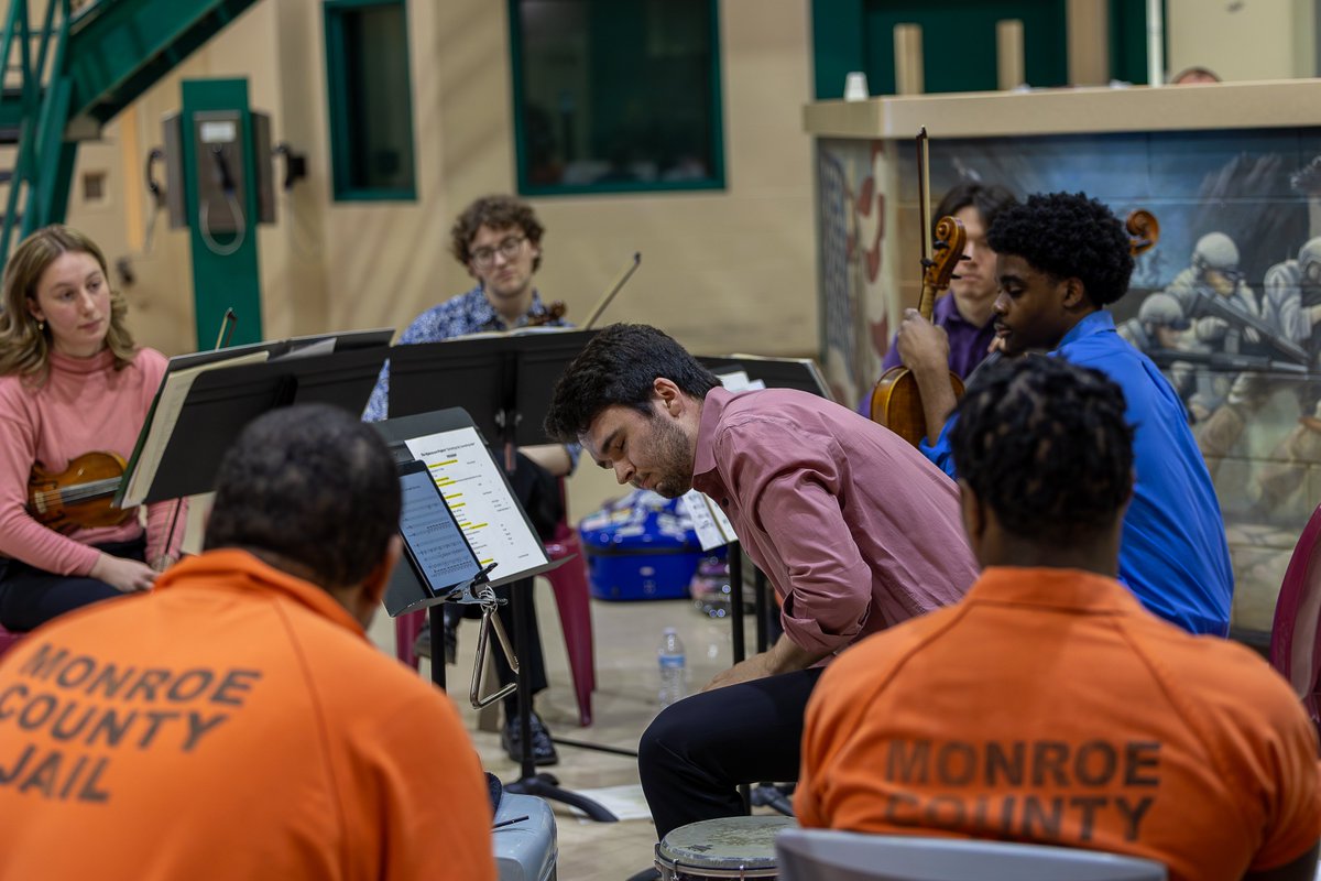 monroesheriffny's tweet photo. An emotional and moving concert inside the Monroe County Jail as incarcerated individuals collaborated with @EastmanSchool students to create and perform unique musical pieces.

This partnership is one of the many rehabilitative services offered to those looking to make a positive change in their lives.