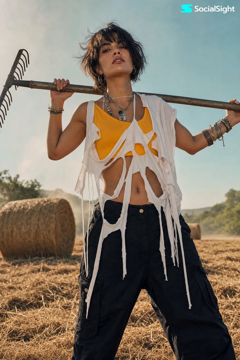 Rural Fashion Editorial Portrait