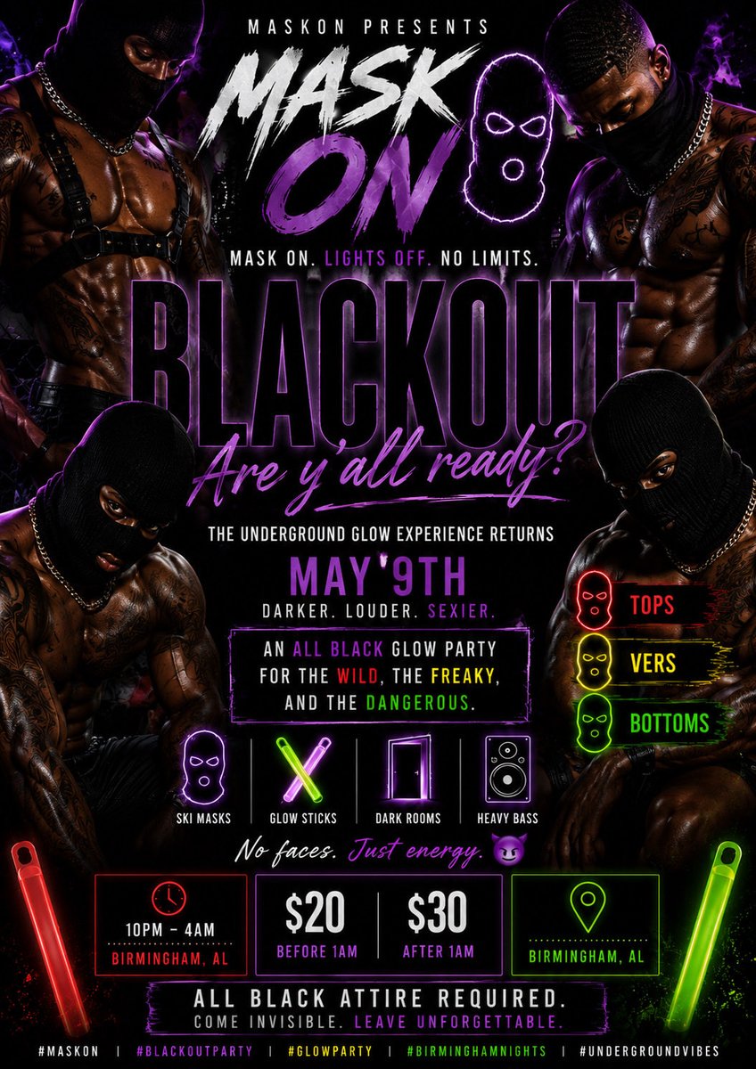 🔥BIRMINGHAM, ALABAMA 🔥 TOMORROW NIGHT LIGHTS GOES OFF 😈 N THE  🍆  CUMS OUT 💦

👇🏽Click the link below for addy 📍

groupme.com/join_group/107…