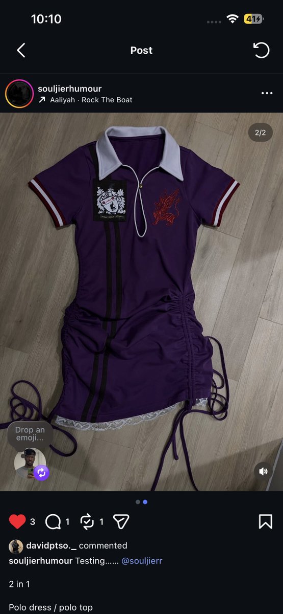 wallstreetjpg's tweet photo. Testing…… @souljierr 

2 in 1 

Polo dress / polo top

His &amp; Hers 2026‼️

Thoughts….? https://t.co/7hNFOYWBM1