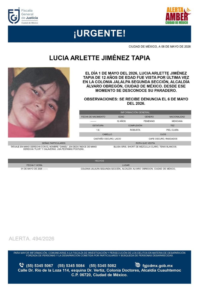 Alerta Amber CDMX tweet media