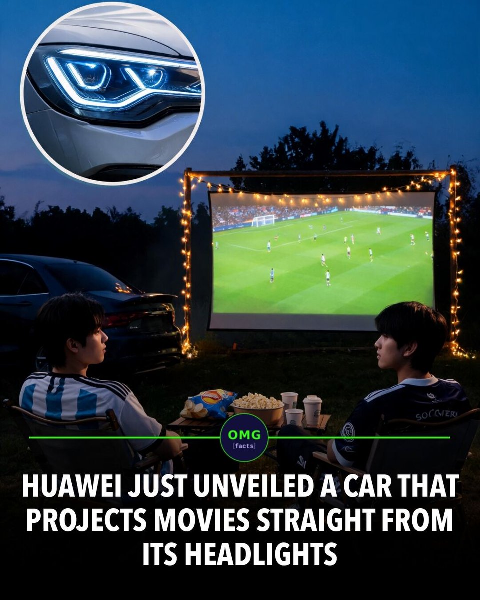 🚗 This EV's headlights double as a cinema projector. Built with Huawei ...