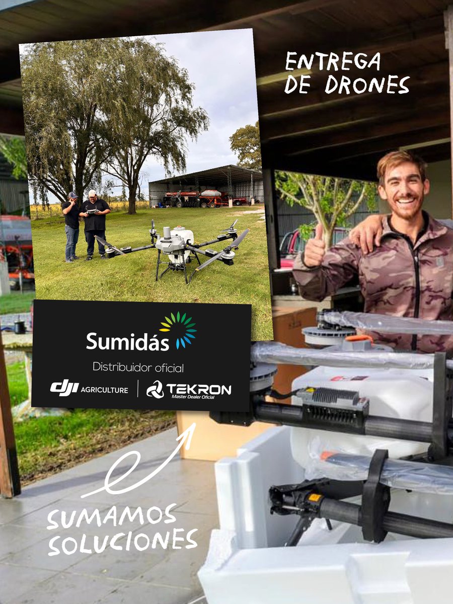 sumidasjv's tweet photo. Nueva entrega de drones agrícolas 🙌

En Sumidas seguimos incorporando tecnología e innovación al campo, acompañando a nuestros productores con herramientas que optimizan el trabajo y potencian cada campaña 🌱

¡Gracias por confiar en nosotros!

#Sumidas #Agro  #DronesAgrícolas https://t.co/F5c6WdHwXe