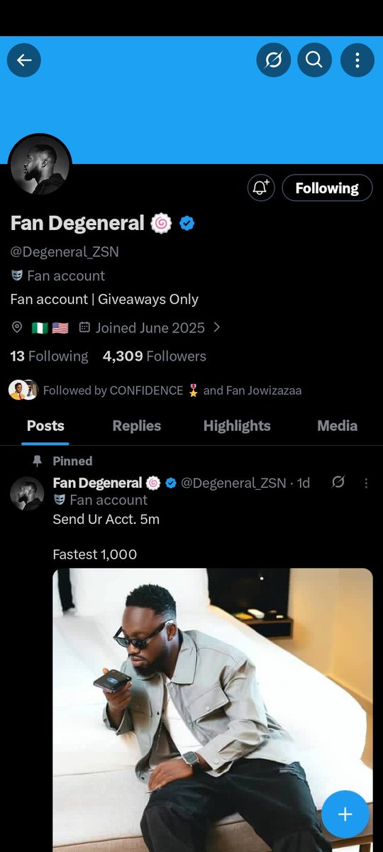 Kamcee007's tweet photo. @Jowizazaa_gives @Degeneral_ZSN @Confidence_HQ 7069393706 opay🙌 thanks and God bless https://t.co/43Ifyc2S63
