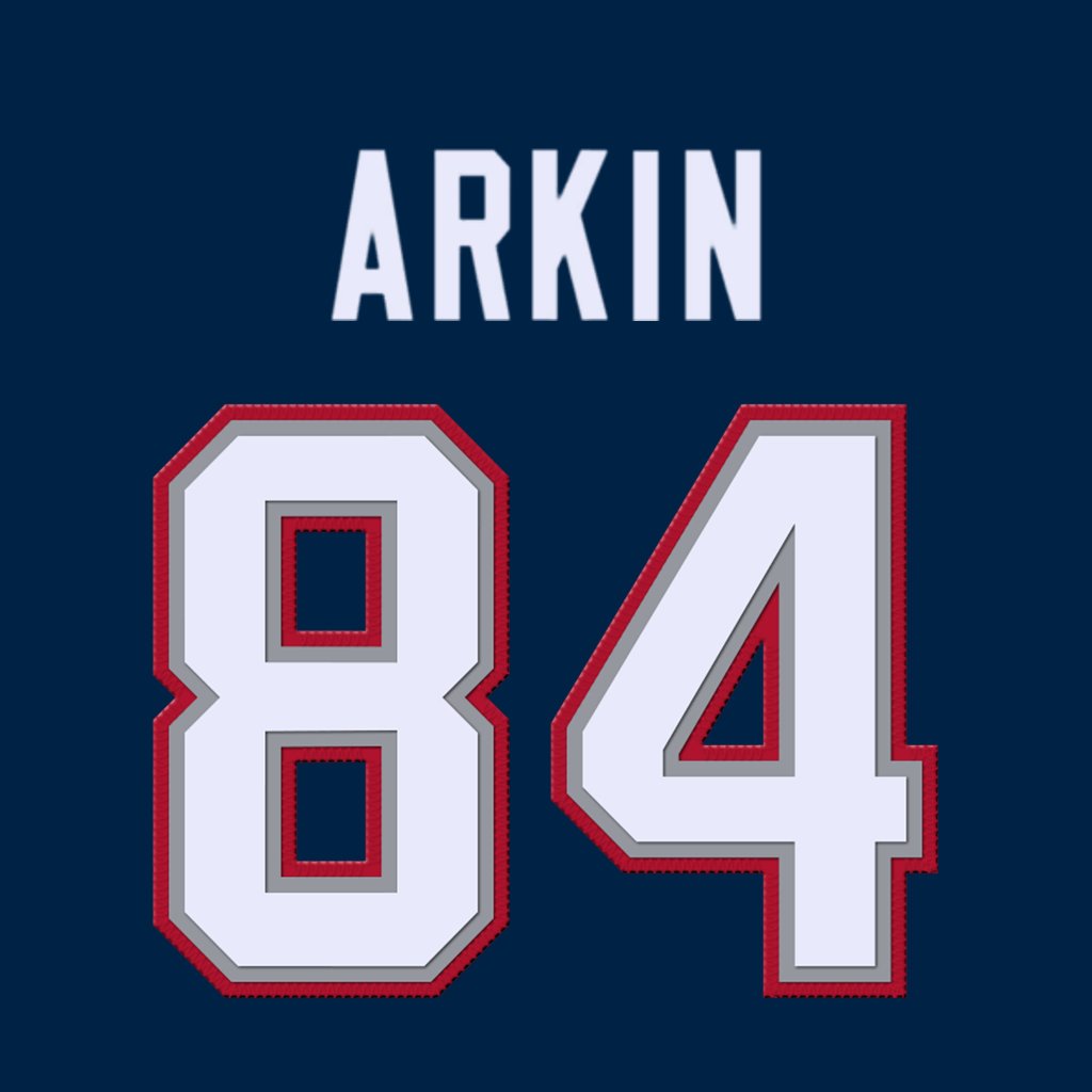 nfl_jersey_num's tweet photo. New England Patriots TE Tanner Arkin (@ArkinTanner) is wearing number 84. Last assigned to Marshall Lang. #NEPats https://t.co/QaxVDADy7C
