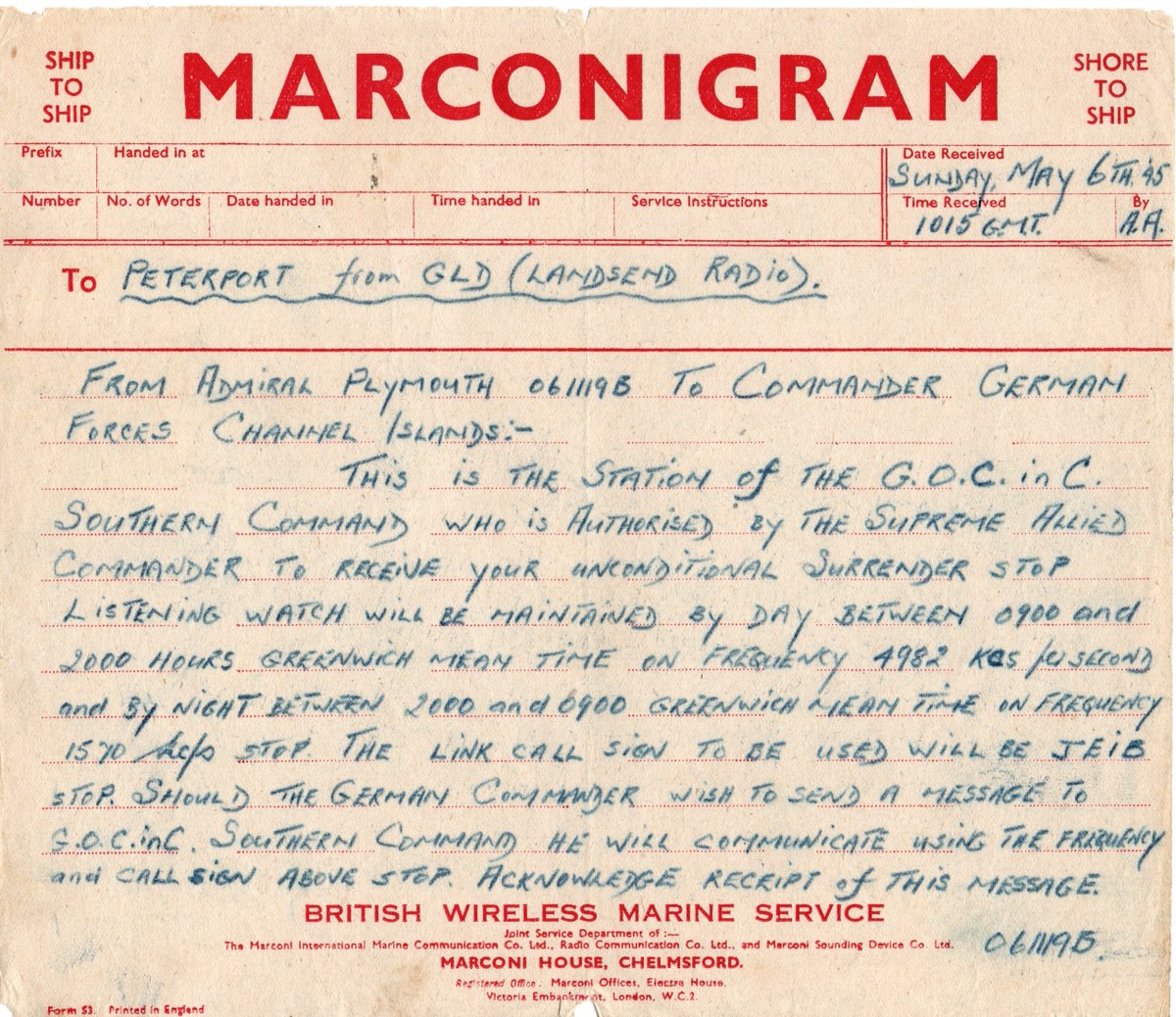 Hunter_2_Hunted's tweet photo. 6 May 1945 “On Sunday, I heard Land’s End radio calling St. Peter Port #Guernsey in the #ChannelIsles with a message, requesting their ‘surrender’! Also heard, was a message from Prague in Czechoslovakia asking the allies for assistance." #wwii #wwiibooks https://t.co/g77eim4iU3 https://t.co/qG91rIYq1w