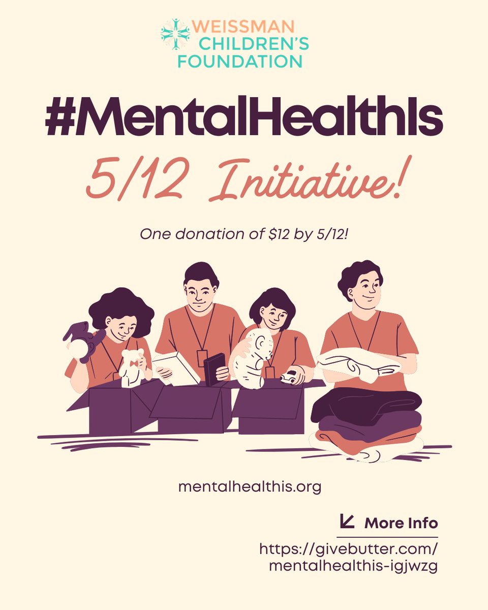 ChildFamilyInst's tweet photo. Join us in the #MentalHealthIs campaign by making a $12+ donation by 5/12 to help provide a free therapy session for a child in need. Track your impact with our WCF Star Chart, and don’t forget to share your stars with us for a special shoutout at the end! https://t.co/pNiEWqPQqa