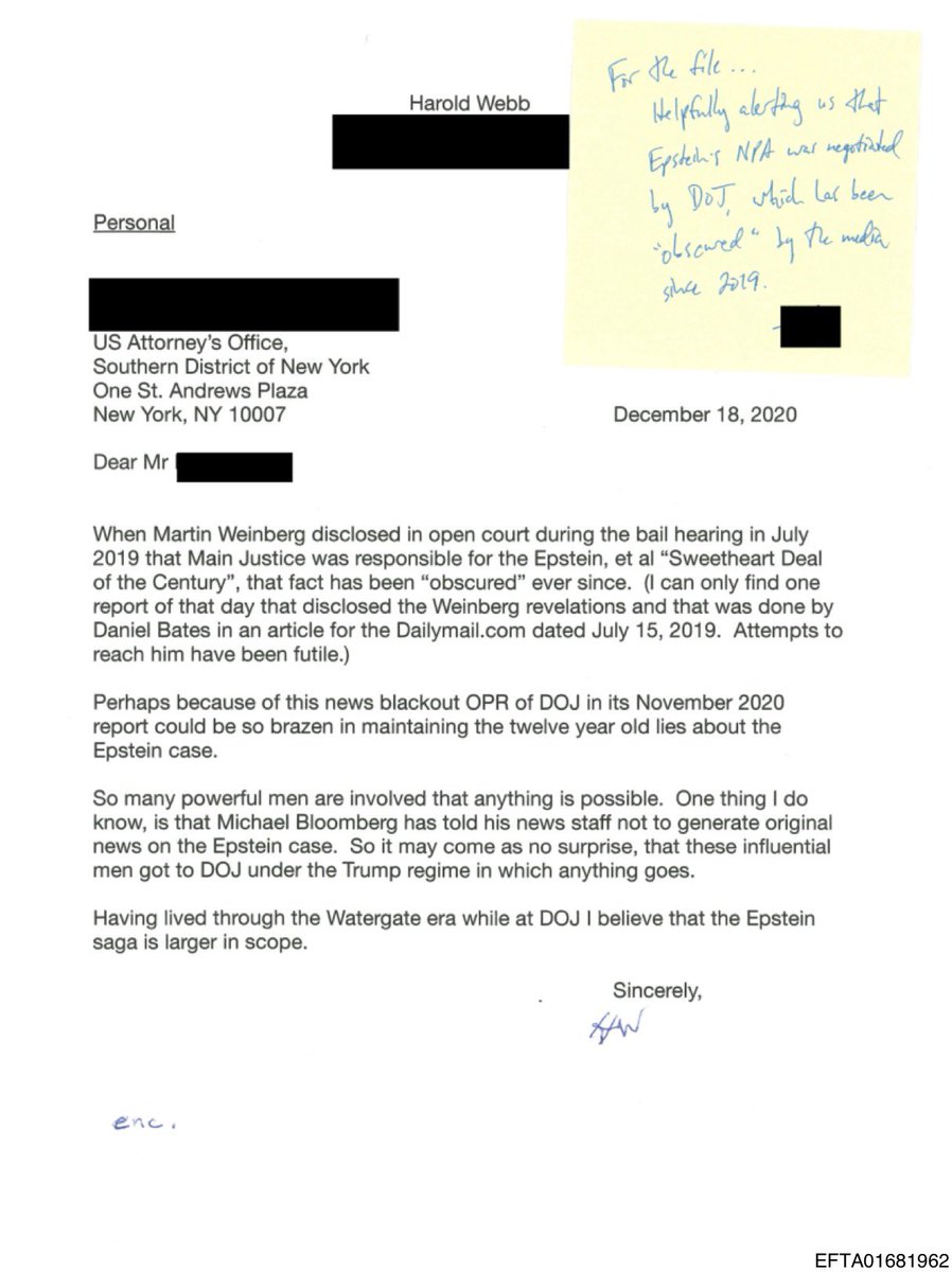 In DOJ #EpsteinFiles here you see a whistleblower letter about <a href="/MikeBloomberg/">Mike Bloomberg</a> instructing <a href="/Bloomberg/">Bloomberg</a> news staff not to generate original news in the #Epstein case. Also stating these predators gained influence over DOJ thanks to <a href="/realDonaldTrump/">Donald J. Trump</a> “anything goes”
#Legion #Anonymous