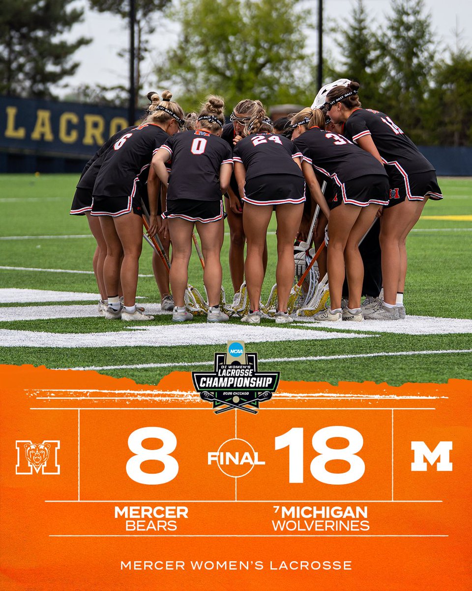 MercerWLAX's tweet photo. Final from Ann Arbor.

Another great season with a lot to be proud of. Thank you to our Bears family for the support all season long! 🐻🧡

#GoBears https://t.co/TXHZiUyvUh