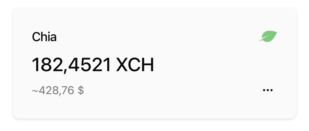 GreenModding's tweet photo. I’m buying 1 $XCH everyday  
Day 180, 181, 182 https://t.co/c3lwR74YYM