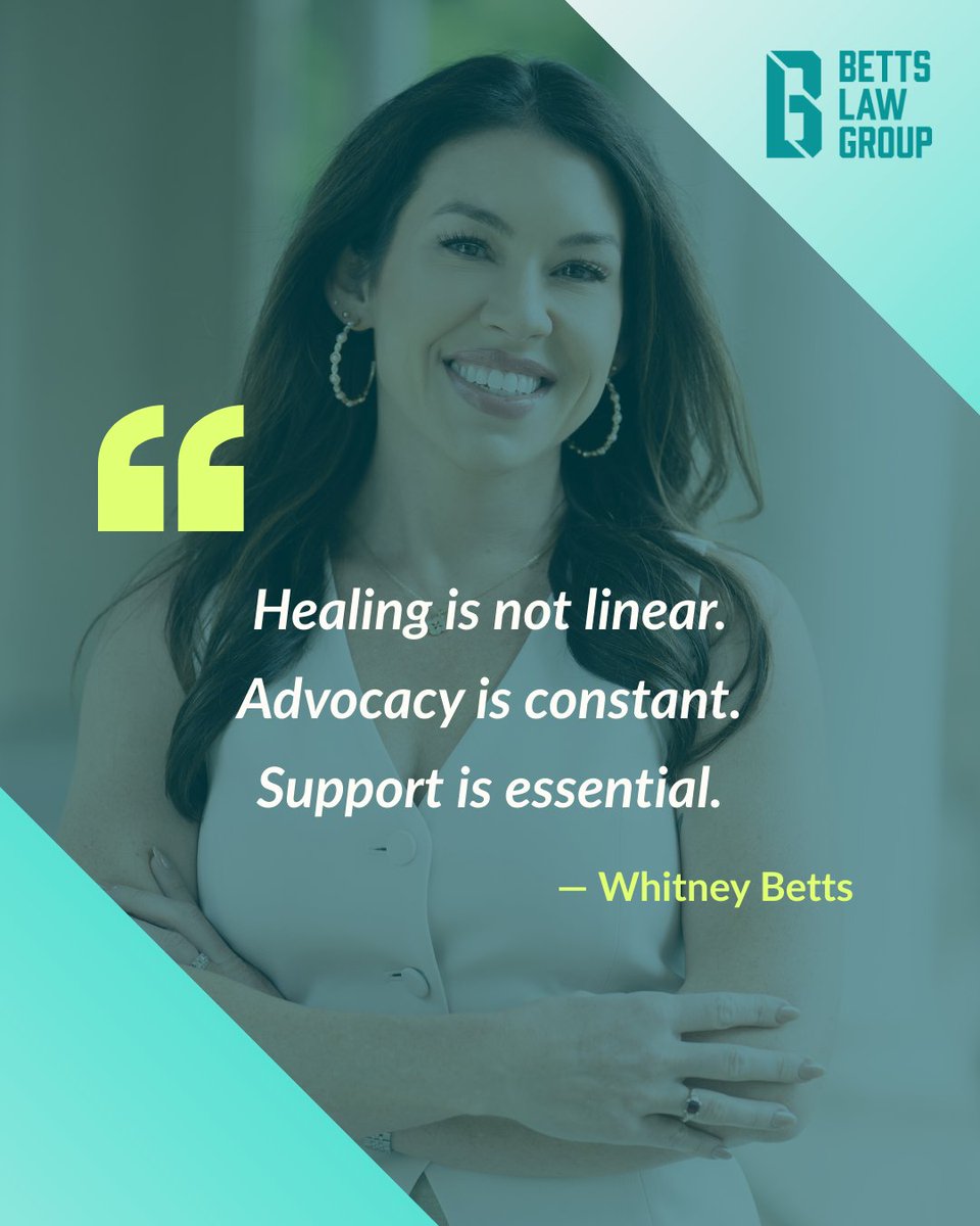 BettsLawGroupPC's tweet photo. Whitney understands that recovery does not follow a straight line. Her role is to guide, protect, and advocate while clients focus on healing. Success means helping people regain control during one of the most difficult chapters of their lives. https://t.co/QH0BO9HTZD