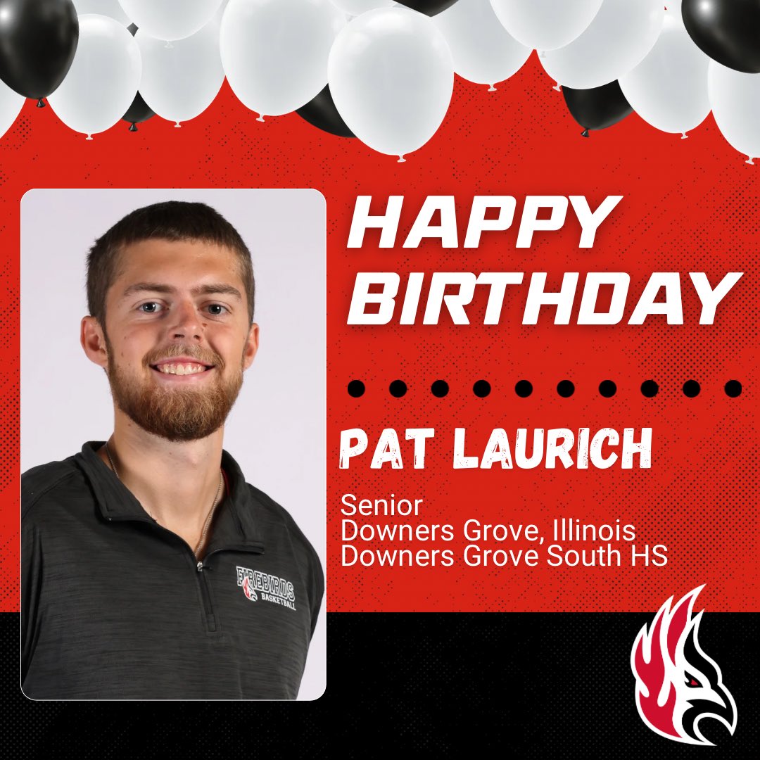 Carthage_MBB's tweet photo. Happy birthday Pat 🎉
Enjoy your weekend &amp; your last week of college! Go ’Birds 🔥

#CarthageBasketball #FirebirdFamily #HappyBirthday https://t.co/UZRI1dAwEN