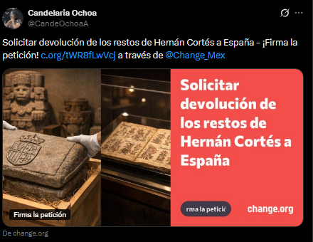 noticias_gab's tweet photo. 🔴 Diputada de Morena pide firmas para expulsar los restos de Hernán Cortés… para que se olviden de sus casas

Hace unas semanas, la diputada de Morena Candelaria Ochoa estaba contra las cuerdas por su declaración patrimonial: cuatro casas y una propiedad reportada en 0 pesos. La explicación no terminó de cerrar y las dudas siguen ahí.

Pero ahora, en lugar de aclarar si su patrimonio está en regla o si tiene una casa en el Centro Histórico de Guadalajara, la diputada cambió de tema. 

Felicitaciones a Ariadna Montiel, críticas a Isabel Díaz Ayuso, mensajes contra homenajes a Hernán Cortés… todo, menos responder lo suyo.

Miren, pedir firmas y subirse a polémicas nacionales puede servir para mover la conversación.

Pero la pregunta sigue ahí: ¿de dónde salieron las cuatro casas y por qué una aparece en cero pesos?