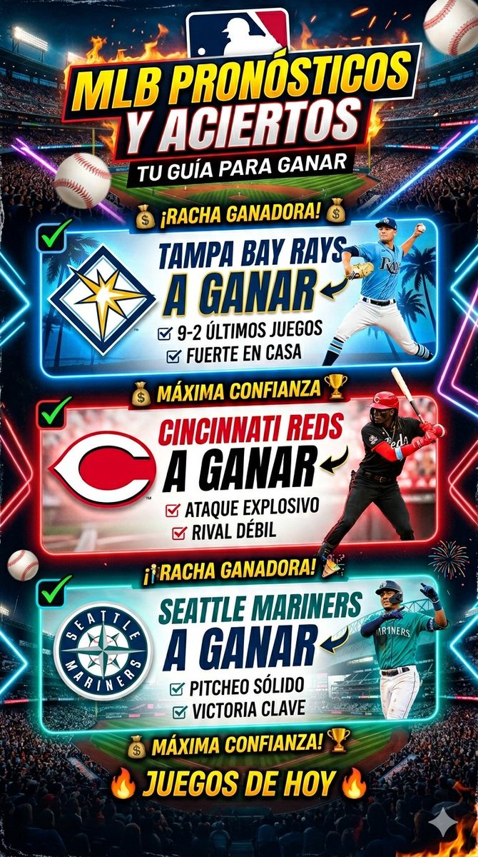 SabioDelParley's tweet photo. Feliz Viernes Seguidores 👏

Acá les dejamos nuestro Parley de 3 logros para esta jornada, vamos a conseguir seguro 🤑

Colaboren con un RT para que llegue a más Personas 👏💪

#Apuestas #Picks #Parley #Deportes #Jugadas #MLB #Beisbol #GrandesLigas https://t.co/DT3FHtFmBf
