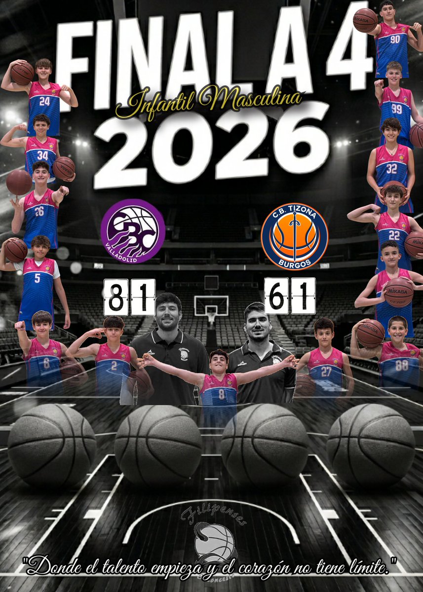 FilipensesBto's tweet photo. ¡EL CORAZÓN DE FILIPENSES NO TIENE LÍMITES! 🏀💙
¡Nuestros infantiles demuestran que el talento y la garra van de la mano! ✨
🔥 Filipenses 77 - 70 La Flecha
Gran victoria trabajada con el alma. ¡Orgullo de club! 🙌
🏀 Valladolid 81 - 61 Tizona
#Filipenses #F4cyl2026 https://t.co/2apwPSbEI7