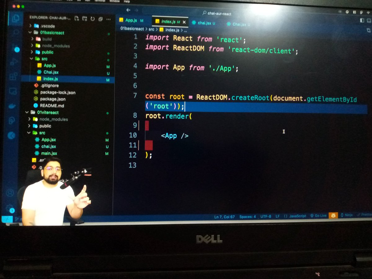 bal0chcoder's tweet photo. Day 3 of chai aur react MASTERJI CHALLENGE DONE 
Understood the flow of react code.
Figured out the best practices of components and created a simple component to know exactly how it is created.

Huge thanks to @Hiteshdotcom sir and @ChaiCodeHQ 
#chaicode #masterjireactchallenge https://t.co/HjJOQFiMCh
