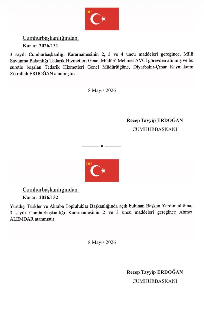 cengizhanbasara's tweet photo. Cumhurbaşkanımız Sayın Recep Tayyip Erdoğan'ın tensipleriyle göreve atanan bürokratlarımıza başarılar dilerim. Rabbim hayırlı hizmetler yapmayı nasip etsin inşallah 🤲 https://t.co/KWcZX8ShHR