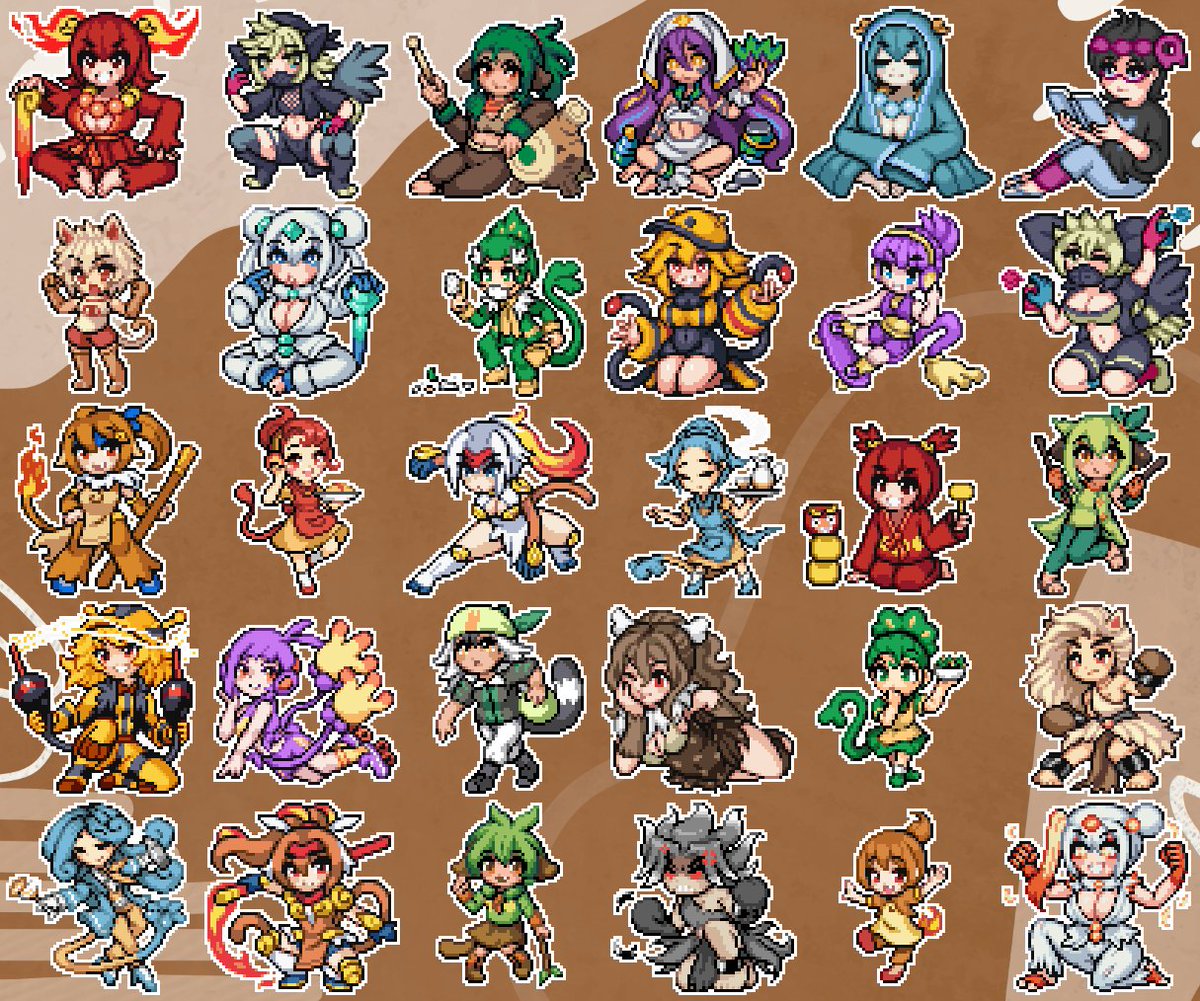 MoemonProject's tweet photo. Moemon showcase: Primate based Moemon! 🐒 https://t.co/9VjhhpIzZl