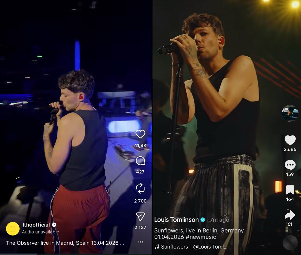 posting himself in a black tank top two days in a row after Harry’s new MV with the man in a black tank top with whom he interacts most — IS NOT A COINCIDENCE
