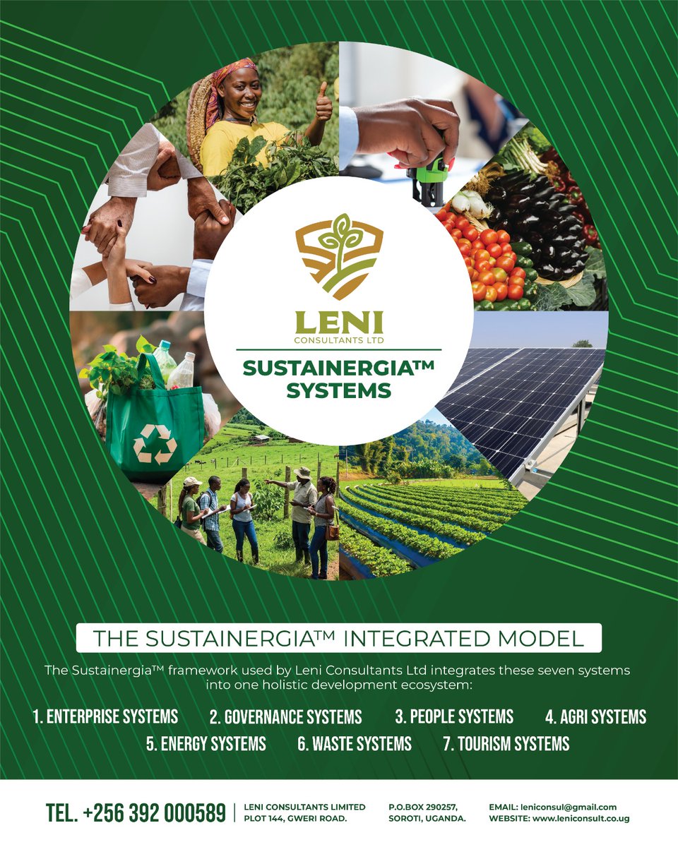 leniconsul's tweet photo. We create a sustainable &amp; resilient world through integrated systems that empower people, transform enterprises, and regenerate the planet
Driving impact through:
🌱 Agriculture 
🏢 Enterprise
👥 People
⚖️ Governance
⚡ Energy
♻️ Waste
🌍 Tourism
#LeniConsultants #Sustainability https://t.co/gBdtPjIXwe