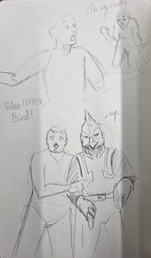 Cas_Creates's tweet photo. Just a goofy little drawing I made after seeing the "new" Star Fox game 🤣 https://t.co/A5CztAbvLJ